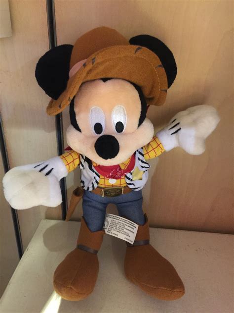 Disney Parks Toy Story 12 Mickey Mouse As Sheriff Woody Plush Toy New