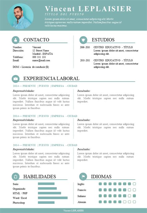 Modelo De CV Contador Para Descargar Libre