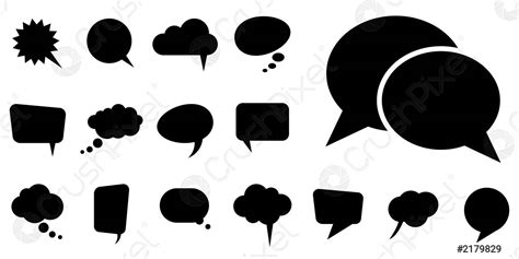 Different Speech Bubbles Collection Stock Vector 2179829 Crushpixel