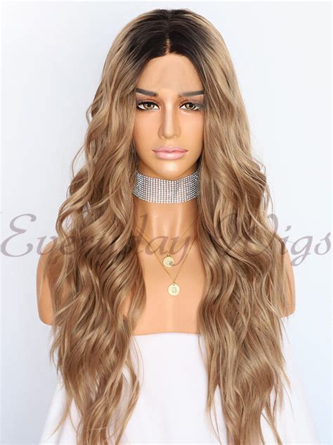 24 Ombre Brown Synthetic Lace Front Wig Edw1115