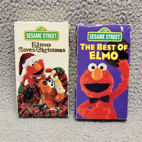 Sesame Street Lot The Best Of Elmo Elmo Saves Christmas Vhs Video