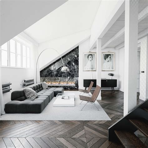 They look pretty formal and strict. Black and White Living Room designs with Trendy and ...