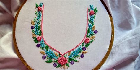 Hand Embroidery Brazilian Embroidery Neckline Embroidery Embroidery
