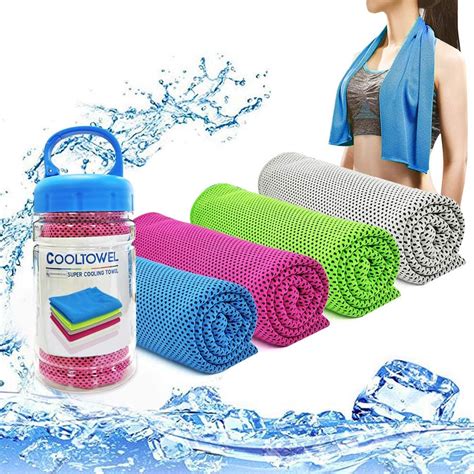 Youcoulee Cooling Towel For Instant Cooling Relief 4 Packs Cool Towel For Neck