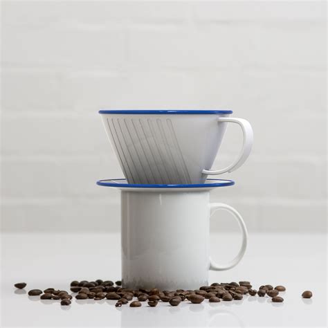Enamel Coffee Dripper Single Cup Pour Over Filter Coffee Maker