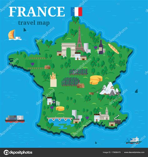 Veja mais ideias sobre frança, mapas históricos, mapa. França mapa para o viajante com atracções turísticas ...