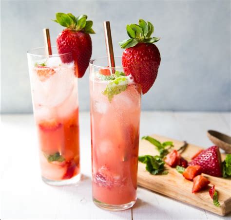 Honey Strawberry Mint Smash Summer Drink