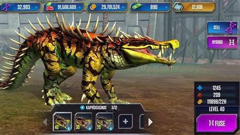 Carnivores Battle Unlocked Kaprosuchus Max Level Jurassic World