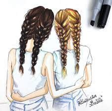iki kız arkadaş resmi çizim ile ilgili görsel sonucu Bff Kız