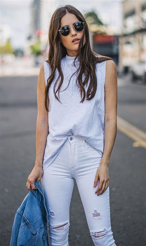 Street Style Look Com Jeans Moda Minimal Minimal Look Trendy Summer