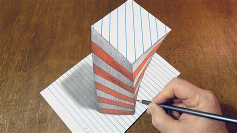 How To Draw 3d Drawings On Paper Step By Step Vazquez Mourrought