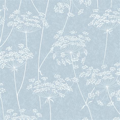 Graham And Brown Superfresco Aura Blue Glitter Shimmer Tree Floral