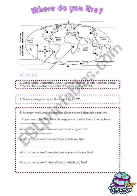 33 Label The World Map Worksheet Labels Database 2020