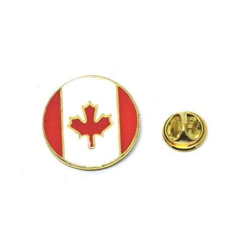 Round Canada Flag Lapel Pin Finox