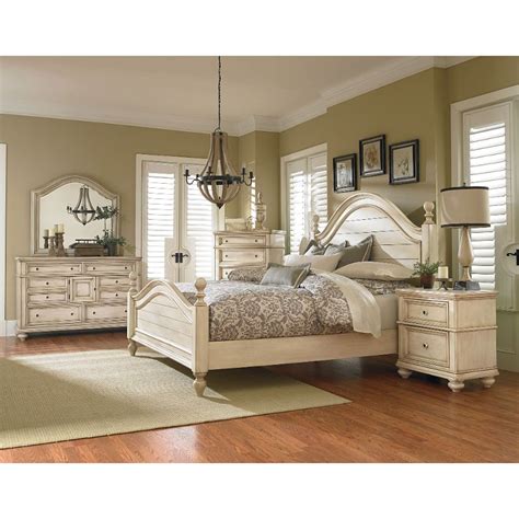 Ashley furniture realyn queen 6 piece chipped white bedroom set. Antique White 4 Piece King Bedroom Set - Heritage | RC ...