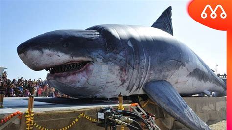 The First Time In The World The Giant Megalodon Shark Was Caught By