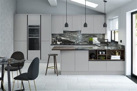 Cabinetry defines the allure and function of the kitchen. Porter Silver Grey - Doug Farleigh Kitchens