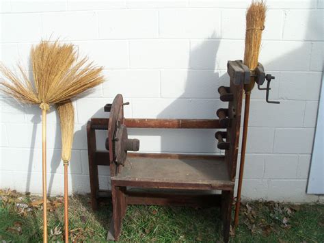 Antique Broom Making Equipment Colonial Life Colonial America