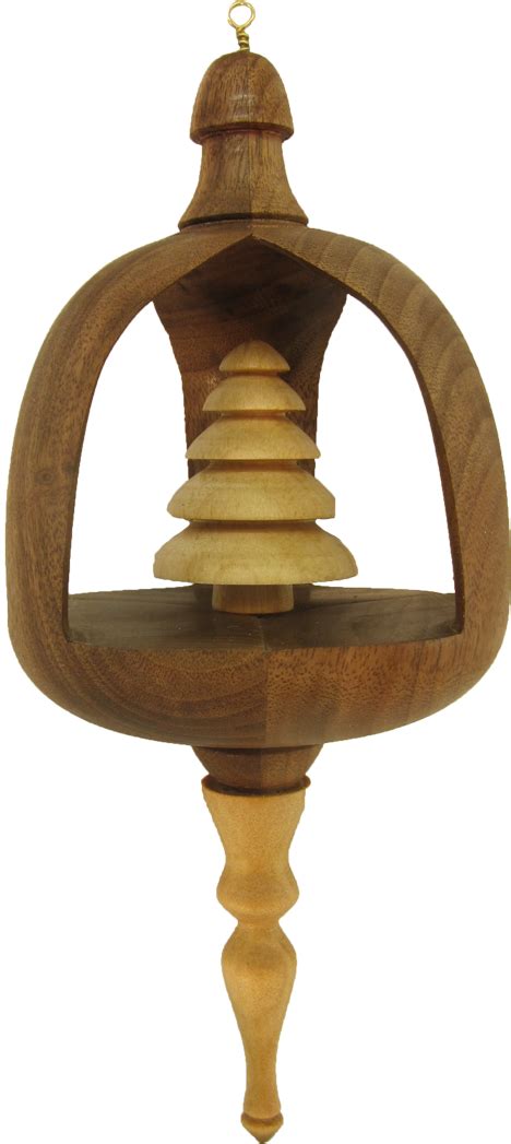 3 Stave Inside Out Christmas Ornament With Tree Woodturning Wood