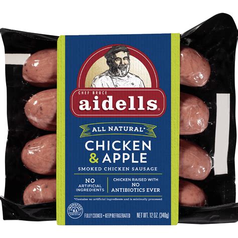 Aidells All Natural Chicken And Apple Smoked Chicken Sausage 12 Oz