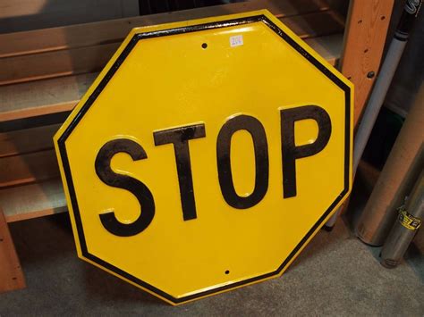 Yellow Stop Sign 24x24