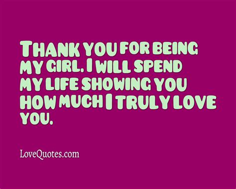 Being My Girl Love Quotes