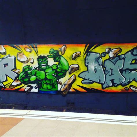 Barcelona Metro Hulk Graffiti By Bannax1994 On Deviantart