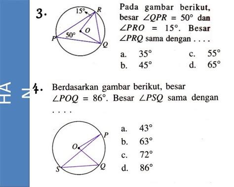 Contoh Soal Dan Pembahasan Sudut Pusat Dan Sudut Lingkaran