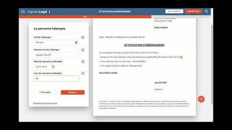 Ce simulateur vous permet de . Model De Lettre Attestation D\'Hébergement En Ligne ...