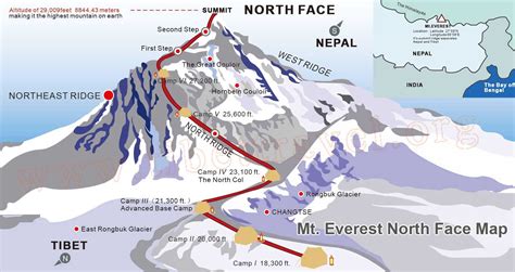 Topographic Map Of Mount Everest Map