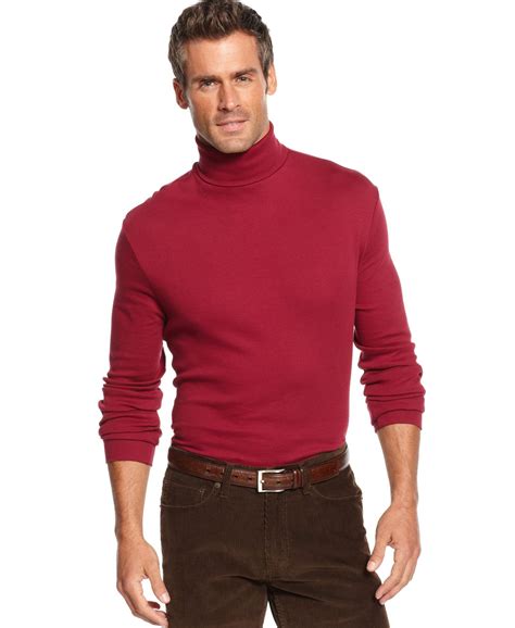 John Ashford Big And Tall Solid Turtleneck Shirt Sweaters Men