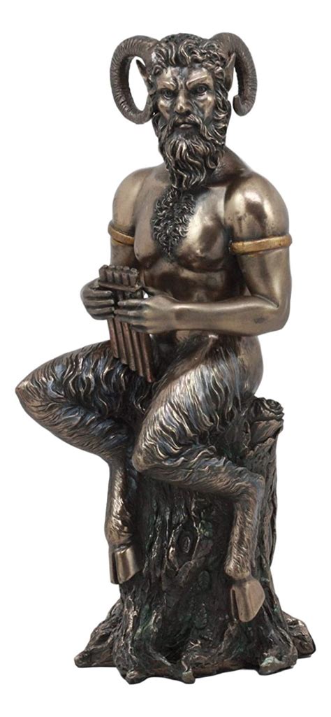 Ebros Greek God Pan Statue 975tall Deity Of The Wild Pan Playing The Flute Figurine