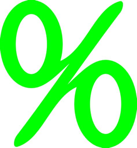 Green Percent Clip Art At Vector Clip Art Online Royalty