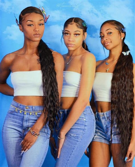 pin by 🦋🦋 on baeddies ♡ photoshoot outfits sisters photoshoot black girl groups
