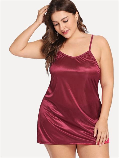 Pin On Plus Size Silksatin Sleepwear