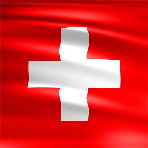 Eine einheitlich rote flagge mit weißem kreuz in der mitte. Flagge der Schweiz | Wagrati