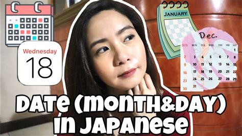 Japanese 101 How To Say The Date In Japanese Month And Days Of The Month Youtube