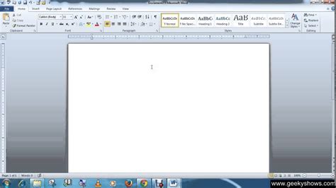 Microsoft Office Word 2010 Create A New Document Youtube