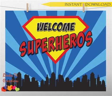 Welcome Superheroes Sign Free Printable Printable Templates