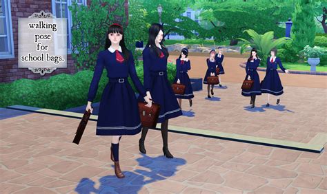 My Sims 4 Blog School Uniforms Accessories And Poses By Imadako