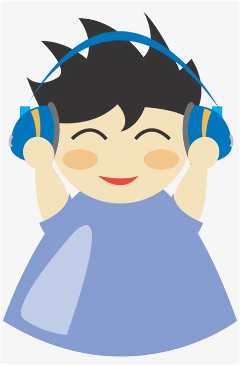 28 Collection Of Listen To Music Clipart Png Boy With Headphones Clip