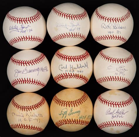 Lot Detail Baseball Hall Of Fame Pitchers Single Signed Baseballs Collection Of 32 Including