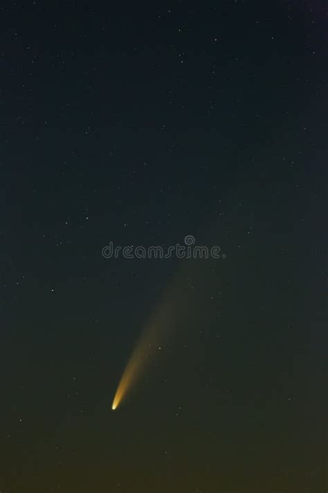 Comet C 2020 F3 Neowise In The Night Starry Sky Stock Image Image