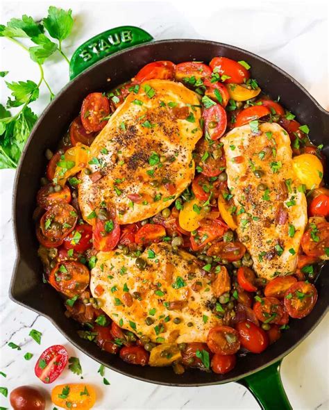 Carefully halve the squash lengthways, then cut into 3cm chunks, discarding the seeds. Skillet Tomato Chicken | Well Plated by Erin