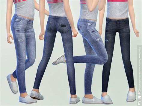 Skinny Jeans For Girls 03 By Lillka At Tsr Sims 4 Updates