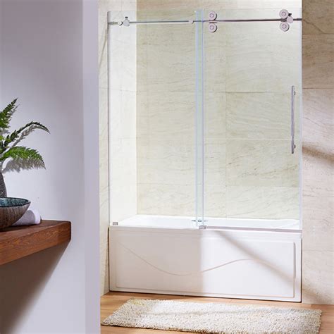 Elan 56 To 60 In Frameless Sliding Tub Door With 375 In Clear Glass