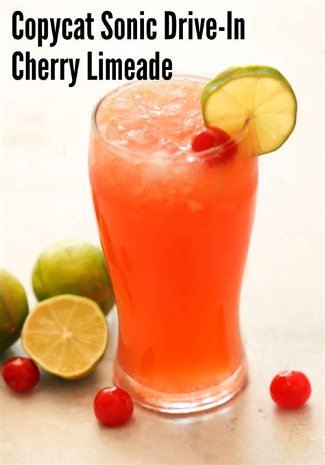 Copycat Sonic Drive In Cherry Limeade Recipe Easy Cherry Limeade