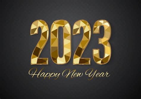 2023 Feliz Año Nuevo Banner De Fondo Líneas De Estrellas Doradas