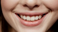 Closeup Of Woman's Smiling Lips In Studio Stock Footage SBV-338798774 ...