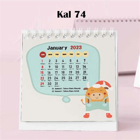 Jual Artomaringi Kalender Mini 2023 Kalender Meja 2023 Custom Kal74